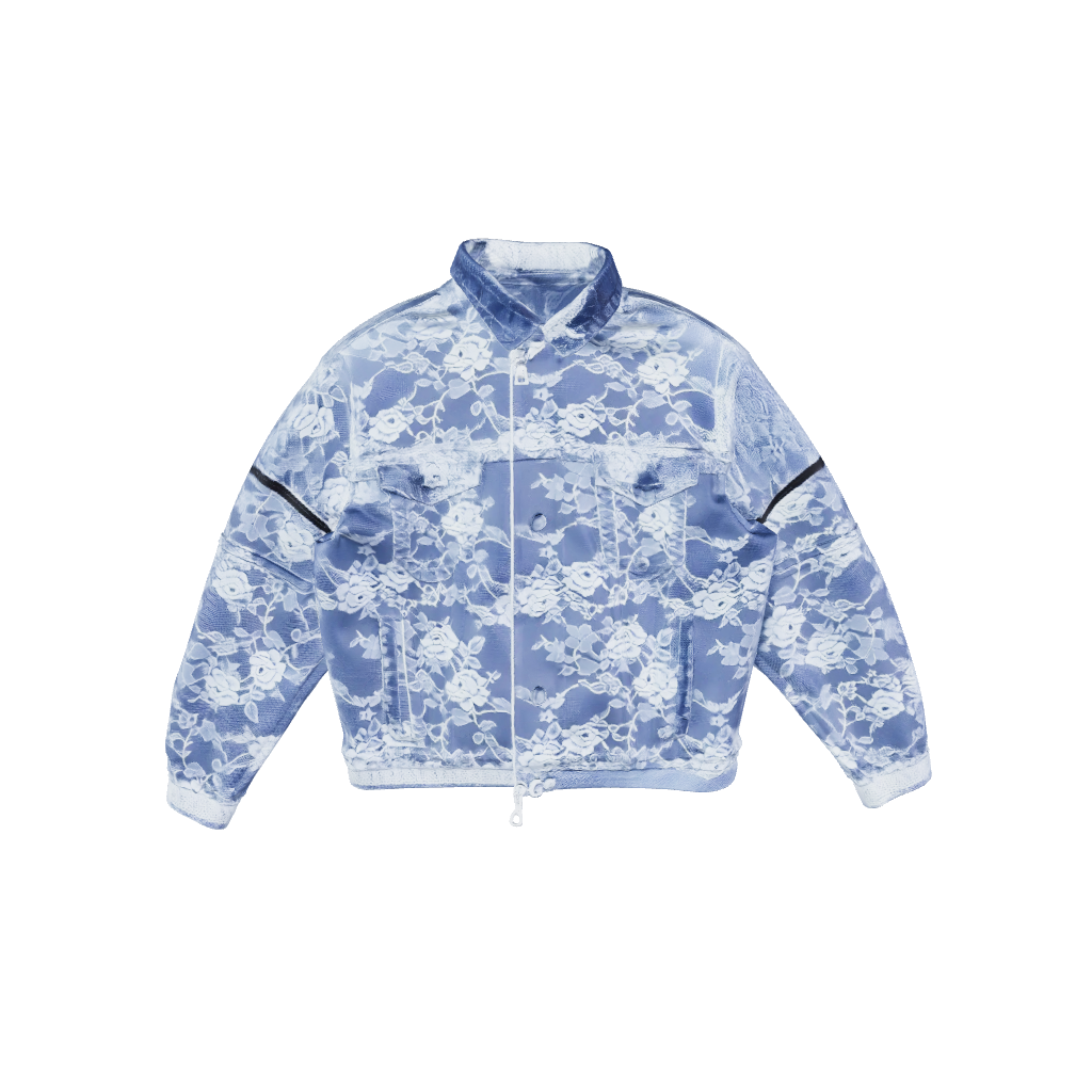 VESTE DENIM DENTELLE