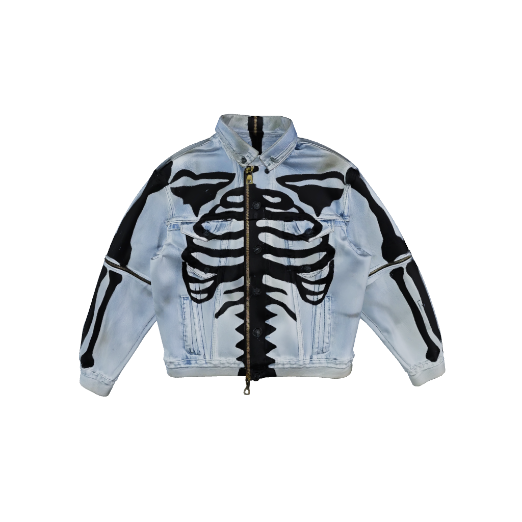VESTE DENIM SKULL